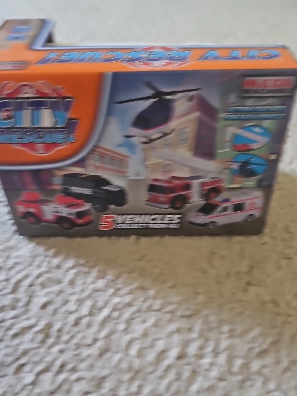 City Rescue Red Fire Truck Toy with Lights & Sound